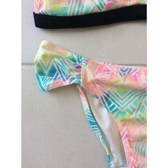 Victoria's Secret Pink Swim Bikini Swimwear Triangle Top Print Swimsuit - Picture 6 of 13